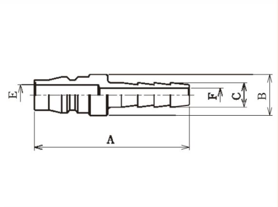 Đầu nối nhanh khí nén Coupla - Plug 3/8 Barb