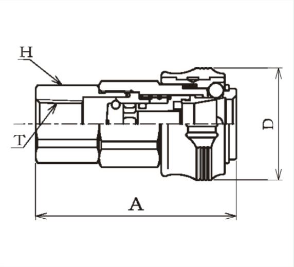 Đầu nối nhanh khí nén Coupla - Socket Auto Rc 1/2